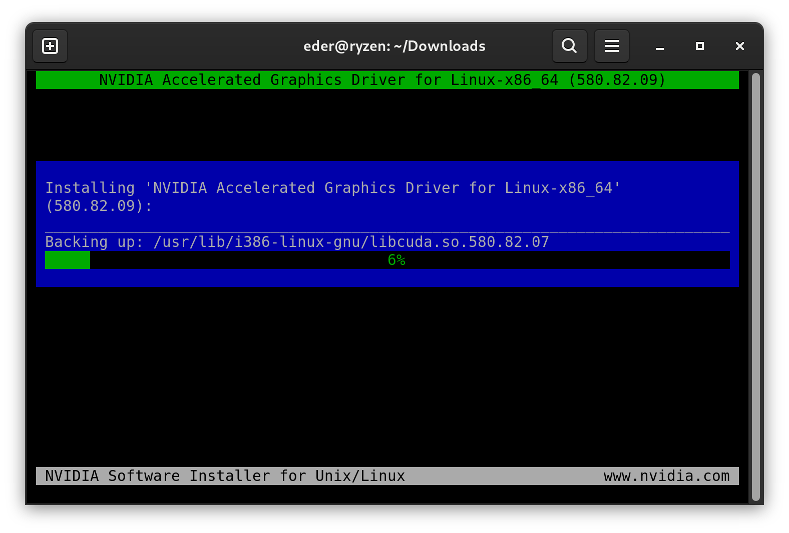 Instalação do driver